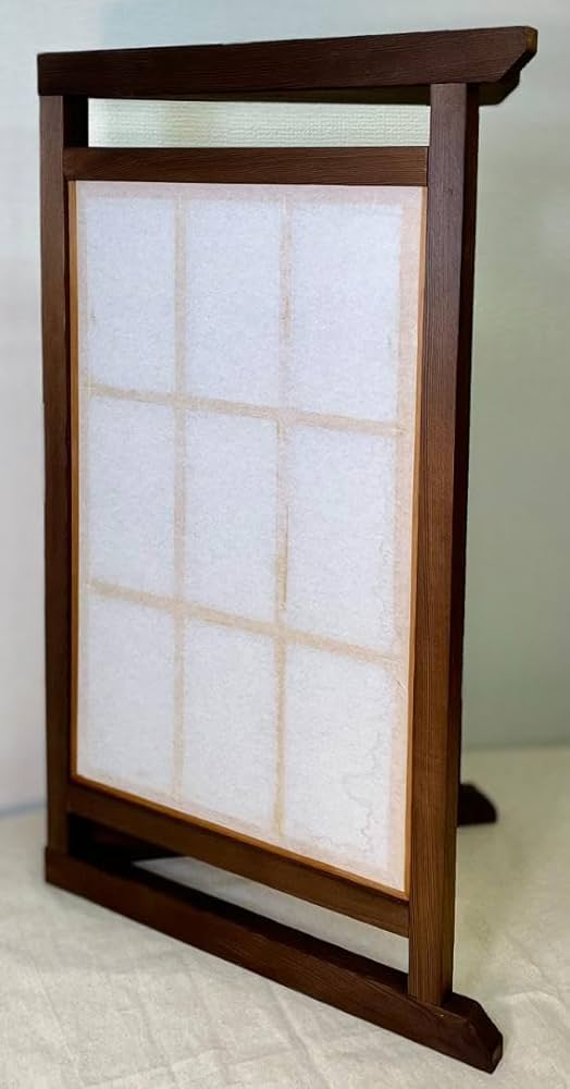 【書院組子 障子衝立】間仕切り　和モダン　焼杉　新品 Amazon.co.jp: 書院組子 障子衝立間仕切り 和モダン 焼杉